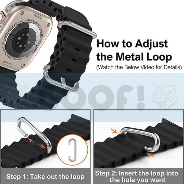 بند گوف مدل Ocean Silic Strap مناسب برای اپل واچ Ultra 49mm / Ultra 2 49mm