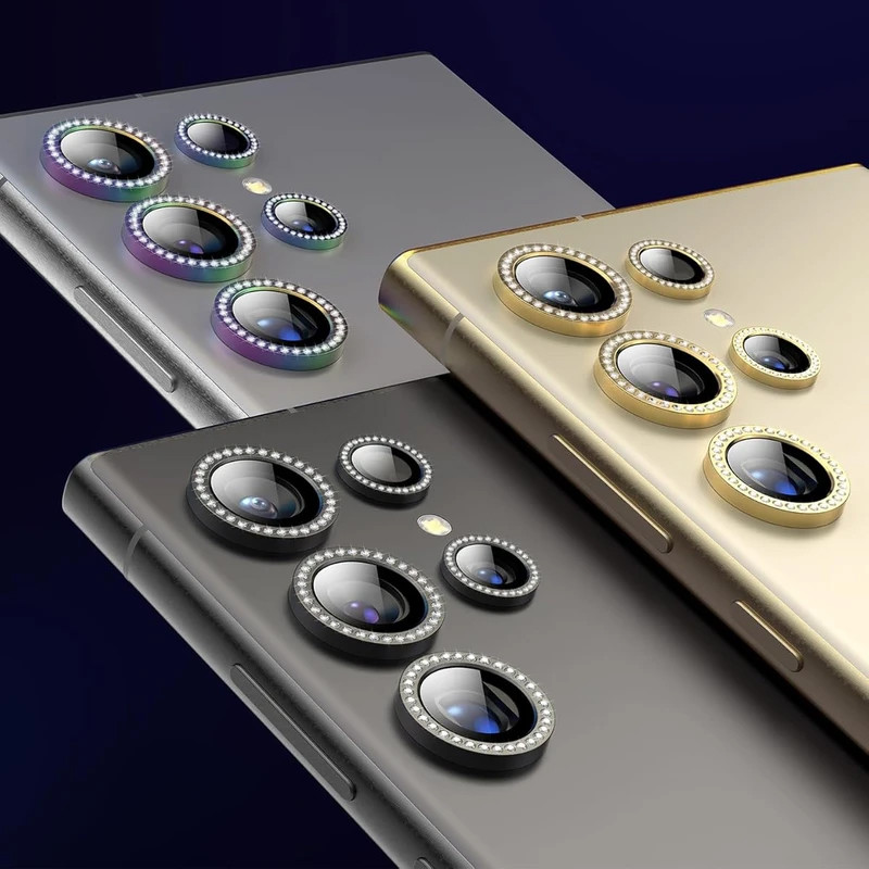 محافظ لنز دوربین گوف مدل Diamond مناسب برای گوشی موبایل سامسونگ Galaxy S23 Ultra
