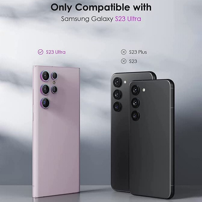 محافظ لنز دوربین گوف مدل Diamond مناسب برای گوشی موبایل سامسونگ Galaxy S23 Ultra