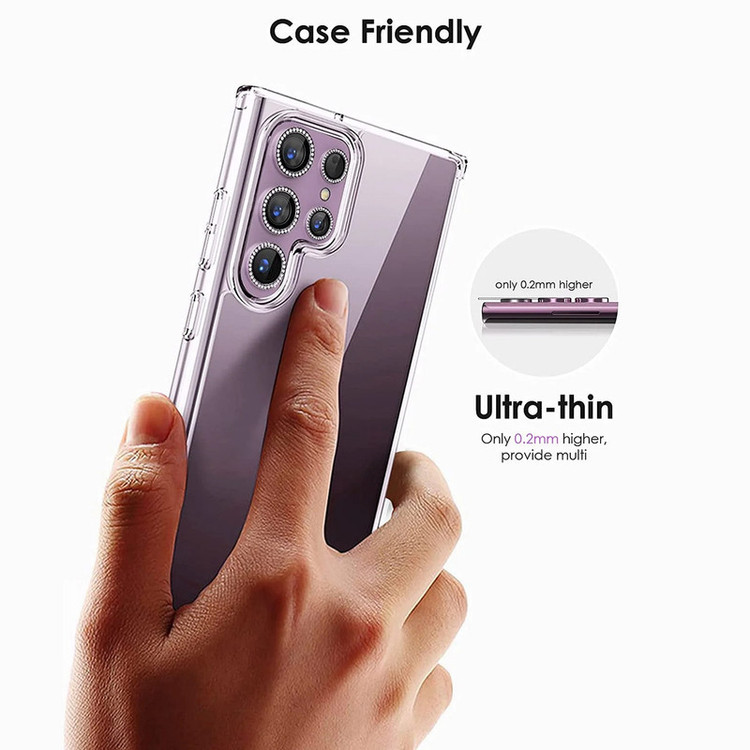محافظ لنز دوربین گوف مدل Diamond مناسب برای گوشی موبایل سامسونگ Galaxy S23 Ultra