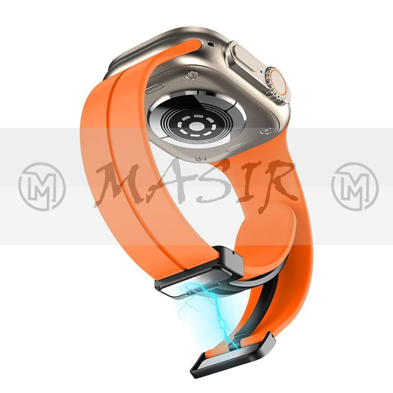 بند مسیر مدل Bracelet Correa Magnetic مناسب برای اپل واچ سری 1/2/3/4/5/6/7/8/9/SE/ULTRA سایز 42/44/45/49 میلی متری