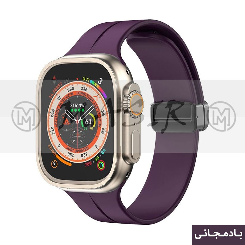 بند مسیر مدل Bracelet Correa Magnetic مناسب برای اپل واچ سری 1/2/3/4/5/6/7/8/9/SE/ULTRA سایز 42/44/45/49 میلی متری