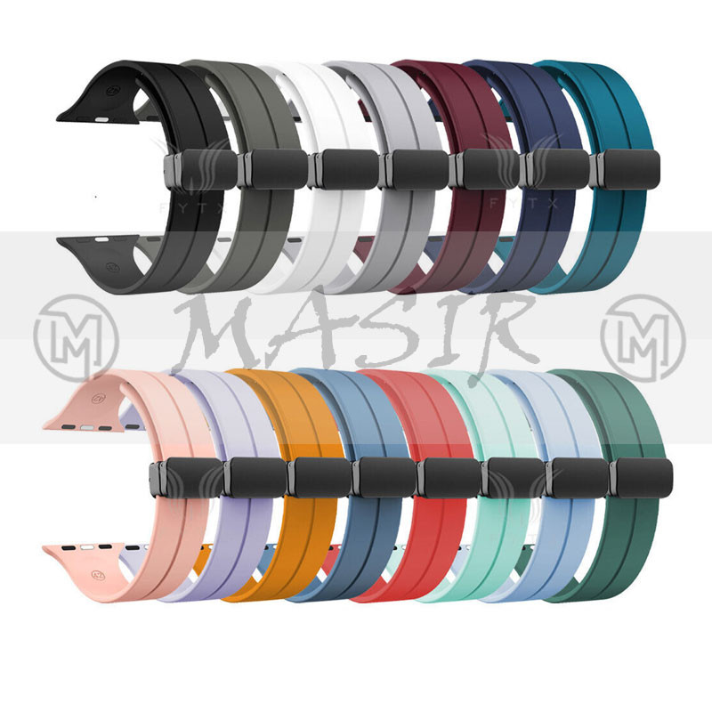 بند مسیر مدل Bracelet Correa Magnetic مناسب برای اپل واچ سری 1/2/3/4/5/6/7/8/9/SE/ULTRA سایز 42/44/45/49 میلی متری