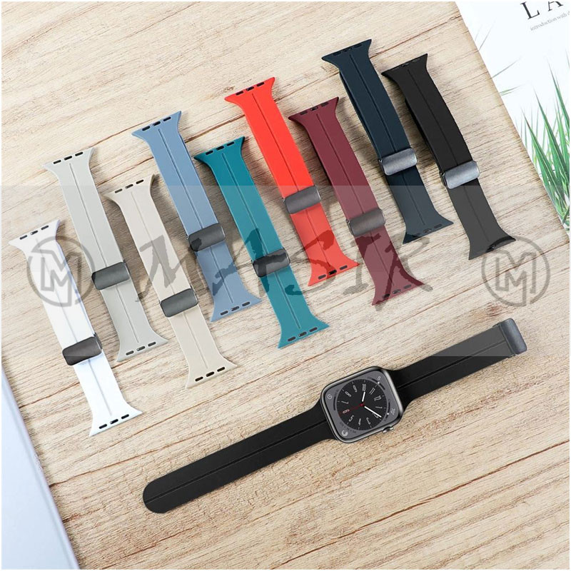 بند مسیر مدل Bracelet Correa Magnetic مناسب برای اپل واچ سری 1/2/3/4/5/6/7/8/9/SE/ULTRA سایز 42/44/45/49 میلی متری