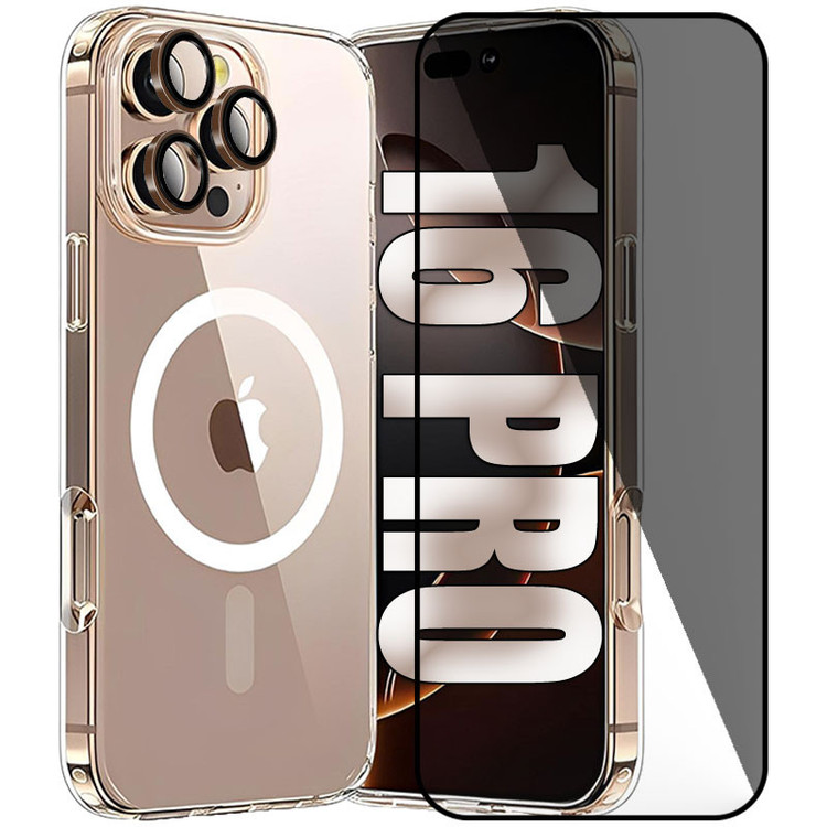 کاور مسیر مدل Totally Protect مناسب برای گوشی موبایل اپل iPhone 16 Pro به همراه محافظ صفحه نمایش و محافظ لنز دوربین
