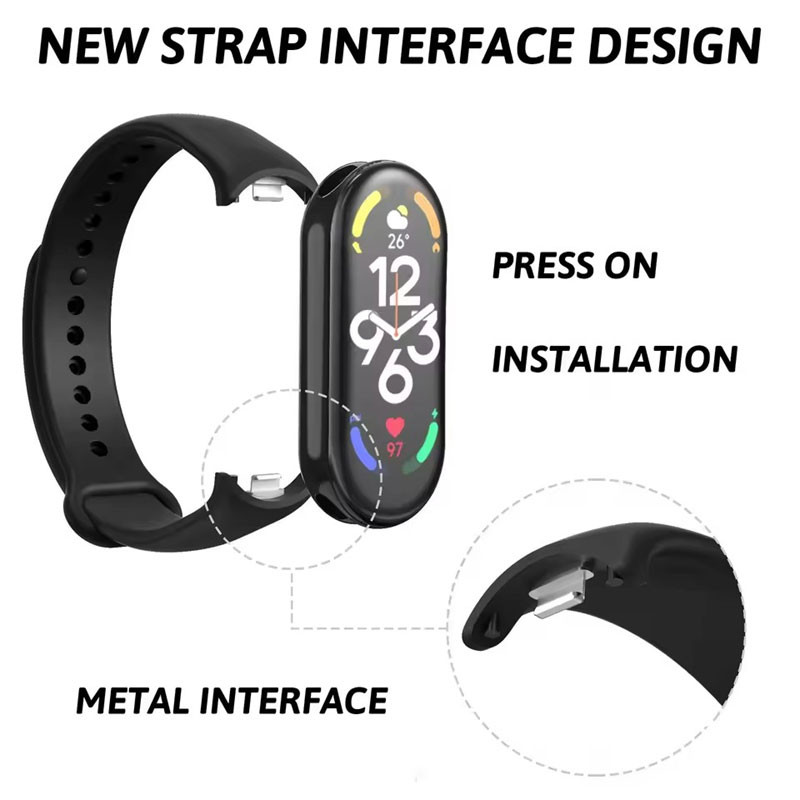 بند مسیر مدل SilicMi مناسب برای ساعت هوشمند شیائومی Mi Band 9