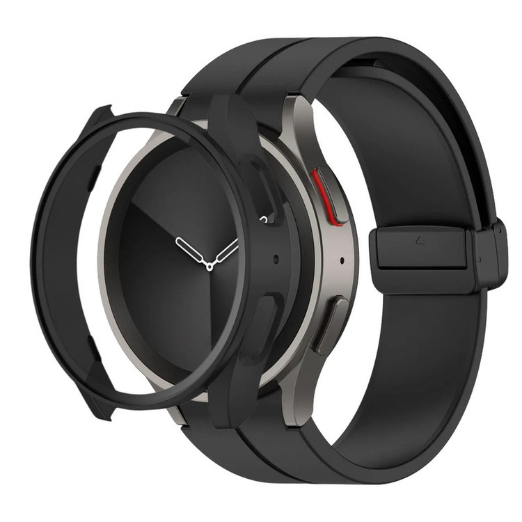 بند گوف مدل BLK Silicone Magnet مناسب برای ساعت هوشمند سامسونگ Galaxy Watch 7 44mm به همراه کاور