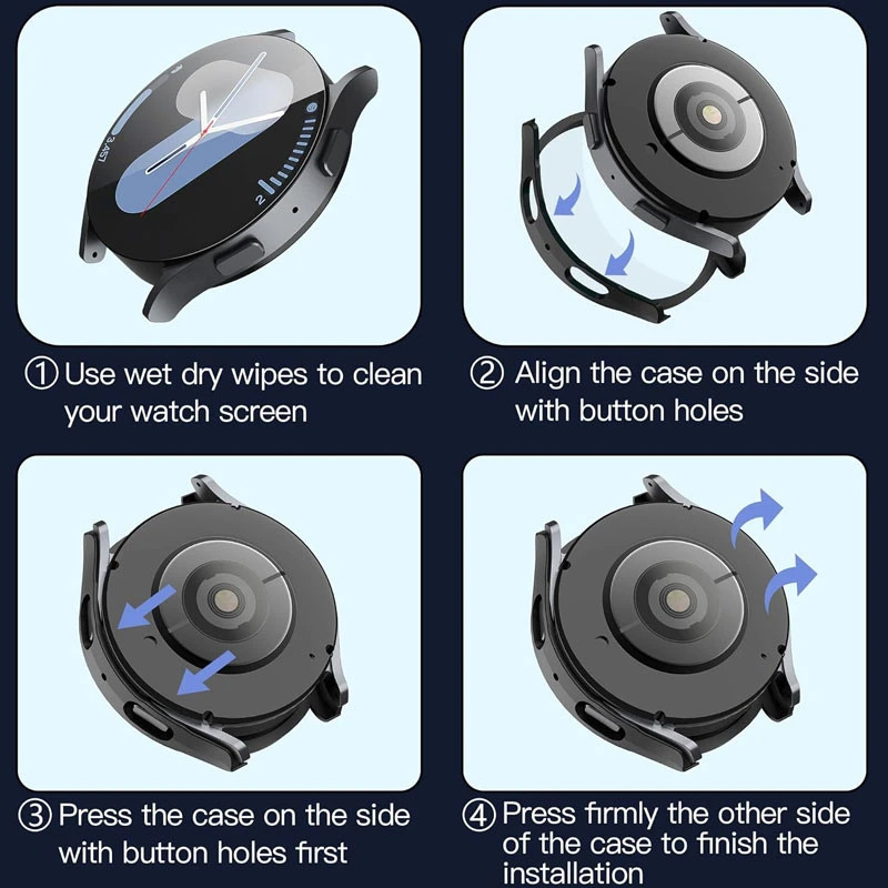 بند گوف مدل BLK Silicone Magnet مناسب برای ساعت هوشمند سامسونگ Galaxy Watch 7 44mm به همراه کاور