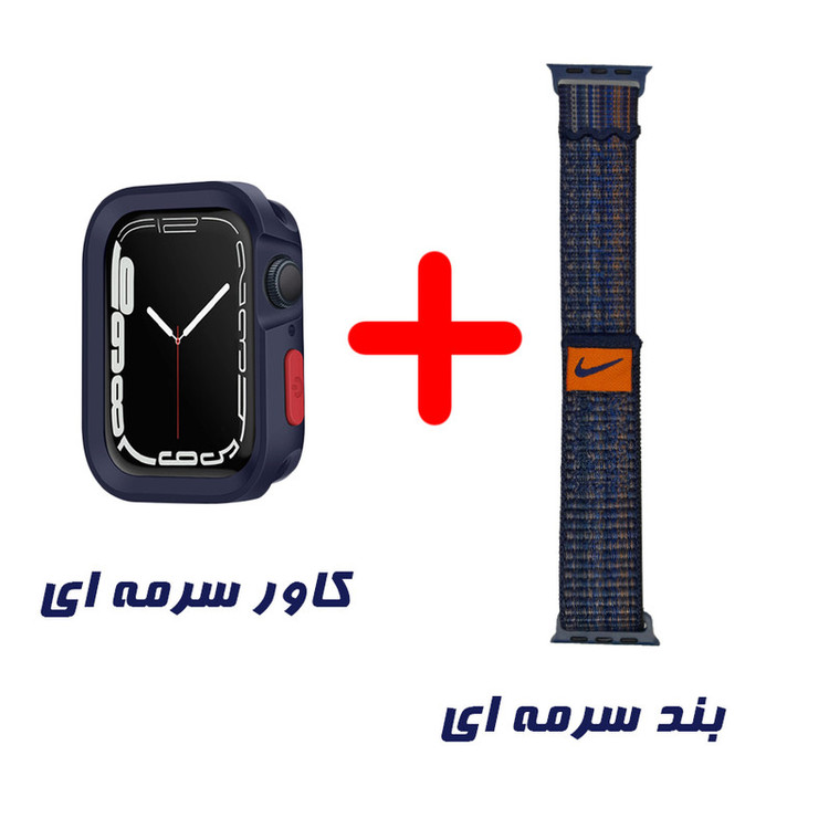 بند گوف مدل Sport AmizeeB مناسب برای اپل واچ سایز 45 میلی متری به همراه کاور