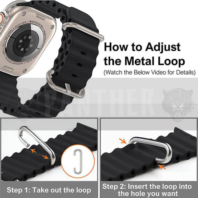 بند پنتر مدل Silicone Loop Ocean مناسب برای اپل واچ Ultra 49mm / Ultra 2 49mm