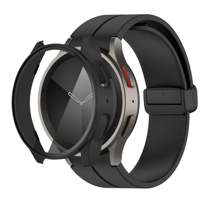 بند گوف مدل BLKG Silicone Magnet مناسب برای ساعت هوشمند سامسونگ Galaxy Watch 7 44mm به همراه کاور