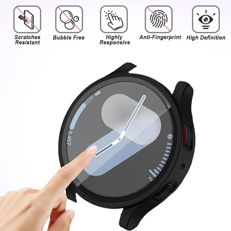 بند گوف مدل BLKG Silicone Magnet مناسب برای ساعت هوشمند سامسونگ Galaxy Watch 7 44mm به همراه کاور