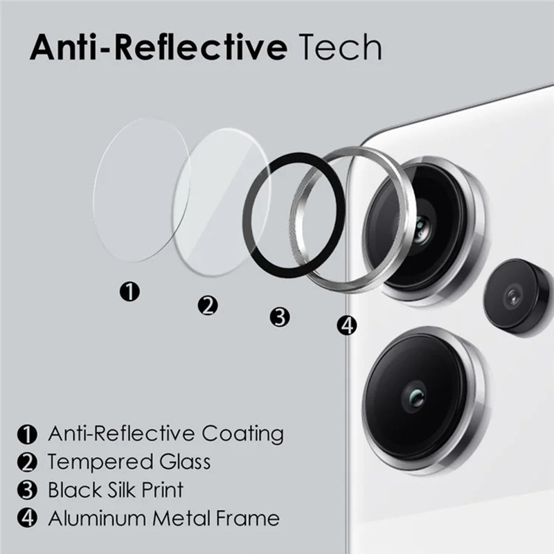 محافظ لنز دوربین اسپایدر مدل Ring Metal مناسب برای گوشی موبایل شیائومی Redmi Note 14 Pro 4G