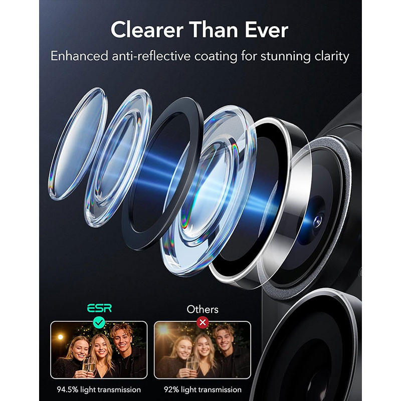 محافظ لنز دوربین فلزی اسپایدر مدل Ring MTL مناسب برای گوشی موبایل اپل iPhone 17