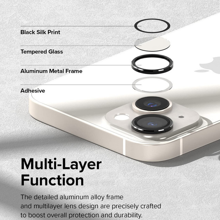 محافظ لنز دوربین گوف مدل Ring Metal مناسب برای گوشی موبایل اپل iPhone 14 / 14 Plus