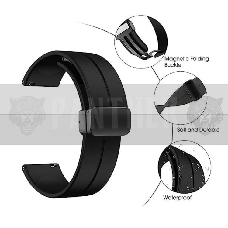 بند پنتر مدل Silicon Magnetic مناسب برای ساعت هوشمند سامسونگ Galaxy Watch 4 44mm