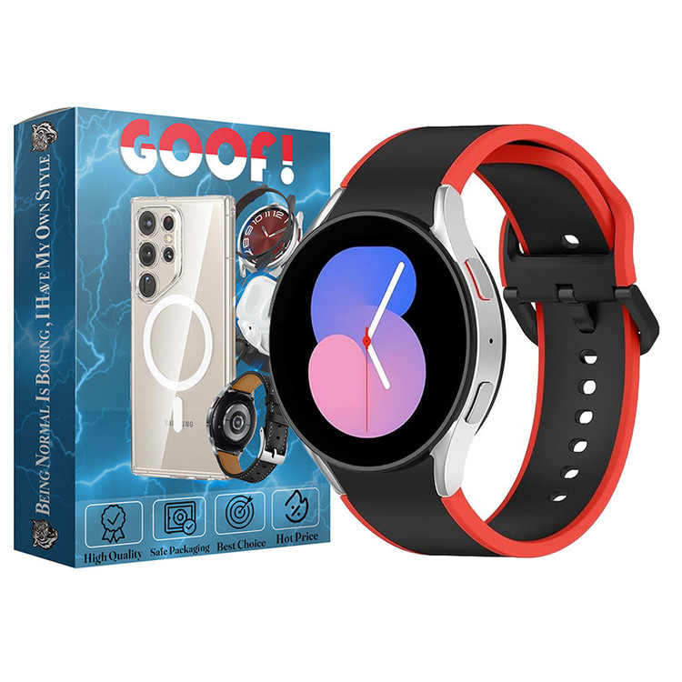 بند گوف مدل Silicone TC مناسب برای ساعت هوشمند سامسونگ Galaxy Watch 4/5/6/7/FE سایز 40/43/44/46/47 میلی متری
