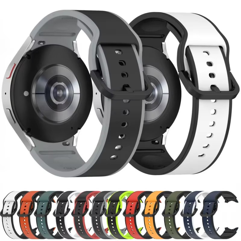 بند گوف مدل Silicone TC مناسب برای ساعت هوشمند سامسونگ Galaxy Watch 4/5/6/7/FE سایز 40/43/44/46/47 میلی متری