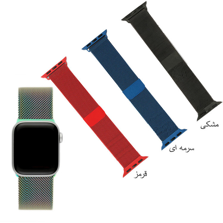 بند اسپایدر مدل Milanese Magnetic مناسب برای اپل واچ 46 میلی متری سری 11