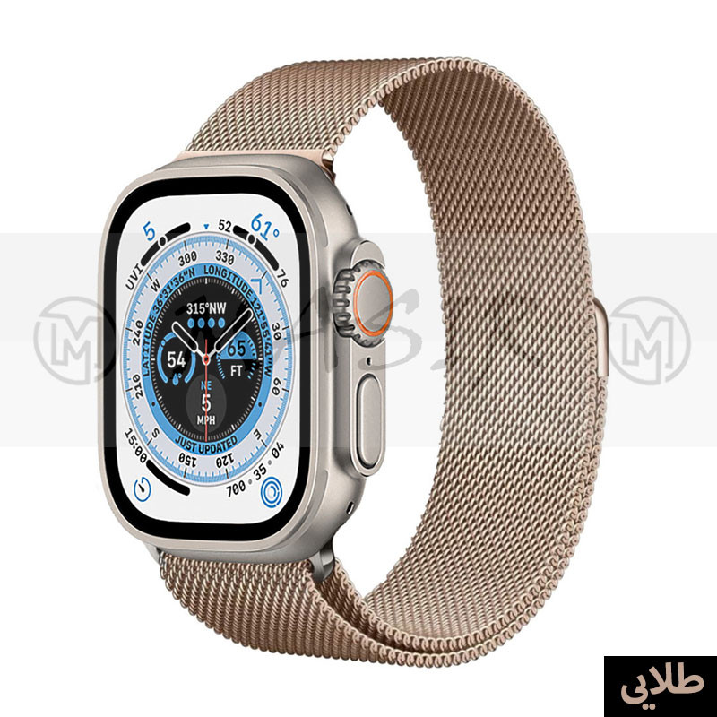 بند مسیر مدل Milanese Strap مناسب برای اپل واچ سری 1/2/3/4/5/6/7/8/9/SE/ULTRA سایز 42/44/45/49 میلی متری