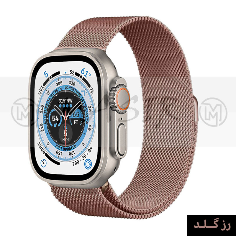 بند مسیر مدل Milanese Strap مناسب برای اپل واچ سری 1/2/3/4/5/6/7/8/9/SE/ULTRA سایز 42/44/45/49 میلی متری