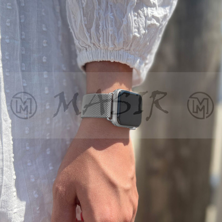 بند مسیر مدل Milanese Strap مناسب برای اپل واچ سری 1/2/3/4/5/6/7/8/9/SE/ULTRA سایز 42/44/45/49 میلی متری