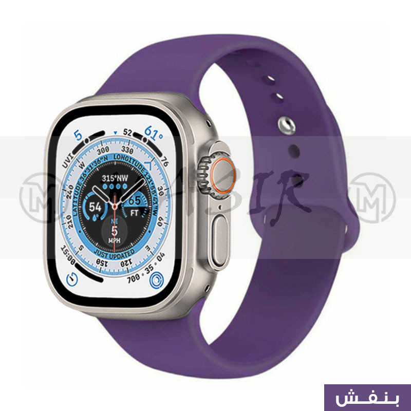 بند مسیر مدل Silicone Strap مناسب برای اپل واچ سری 1/2/3/4/5/6/7/8/9/ SE / ULTRA / ULTRA 2 سایز 42/44/45/49 میلی متری