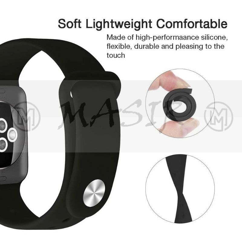 بند مسیر مدل Silicone Strap مناسب برای اپل واچ سری 1/2/3/4/5/6/7/8/9/ SE / ULTRA / ULTRA 2 سایز 42/44/45/49 میلی متری