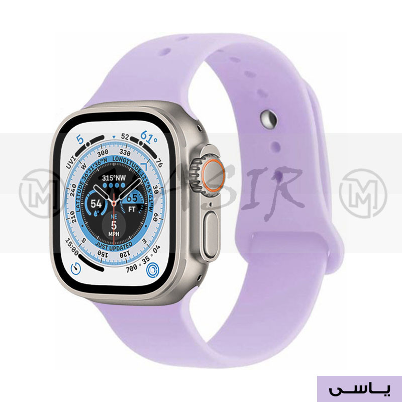 بند مسیر مدل Silicone Strap مناسب برای اپل واچ سری 1/2/3/4/5/6/7/8/9/ SE / ULTRA / ULTRA 2 سایز 42/44/45/49 میلی متری
