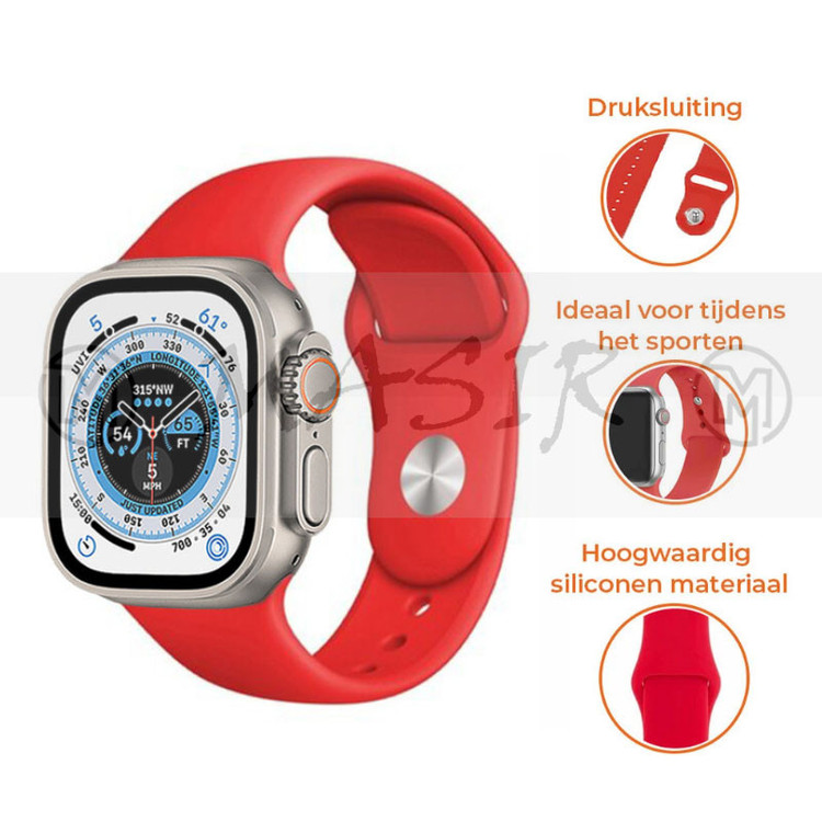 بند مسیر مدل Silicone Strap مناسب برای اپل واچ سری 1/2/3/4/5/6/7/8/9/ SE / ULTRA / ULTRA 2 سایز 42/44/45/49 میلی متری