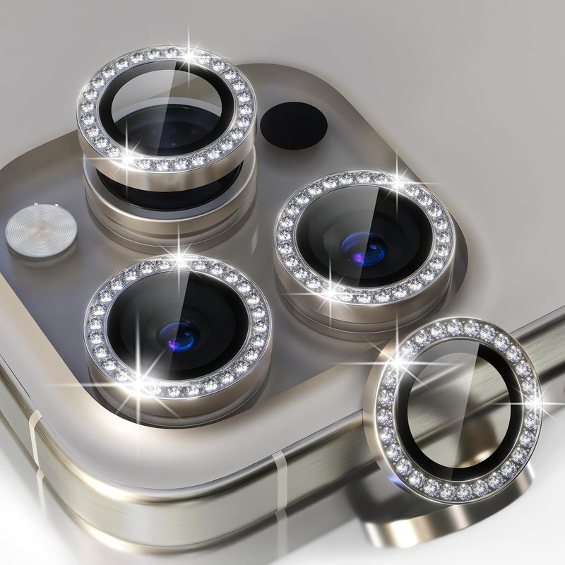 محافظ لنز دوربین گوف مدل Diamond مناسب برای گوشی موبایل اپل iPhone 16 Pro /16 Pro Max