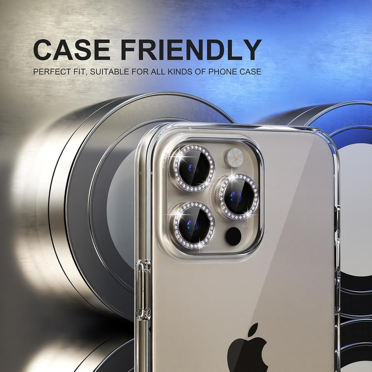 محافظ لنز دوربین گوف مدل Diamond مناسب برای گوشی موبایل اپل iPhone 16 Pro /16 Pro Max
