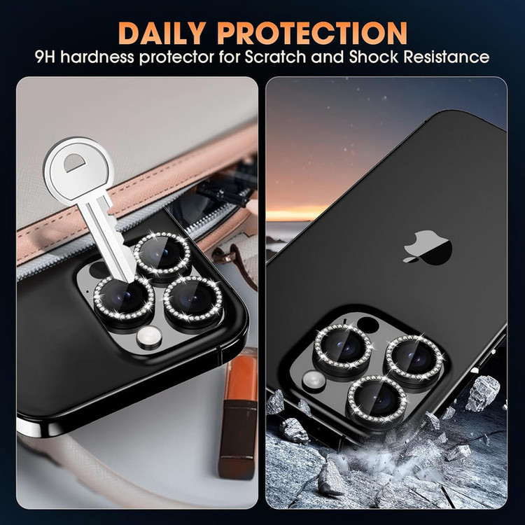 محافظ لنز دوربین گوف مدل Diamond مناسب برای گوشی موبایل اپل iPhone 16 Pro /16 Pro Max
