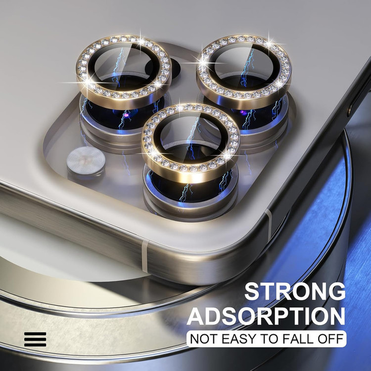 محافظ لنز دوربین گوف مدل Diamond Ring مناسب برای گوشی موبایل اپل iPhone 16 Pro /16 Pro Max