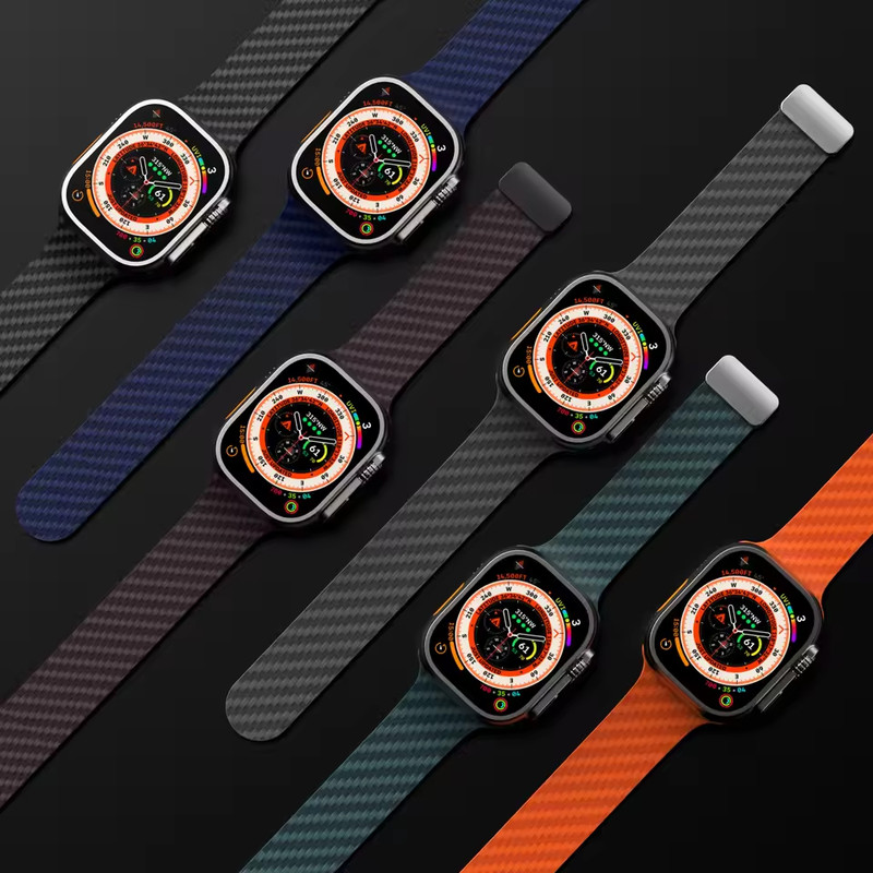 بند گوف مدل DC Carbon-B مناسب برای اپل واچ سری 1/2/3/4/5/6/7/8/9/SE/ULTRA/ULTRA 2 سایز 42/44/45/49 میلی متری