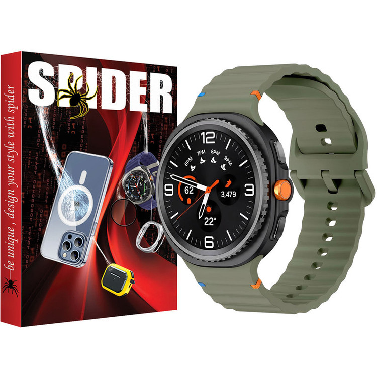 بند اسپایدر مدل ORNEW Silic مناسب برای ساعت هوشمند سامسونگ Galaxy Watch 8 44mm