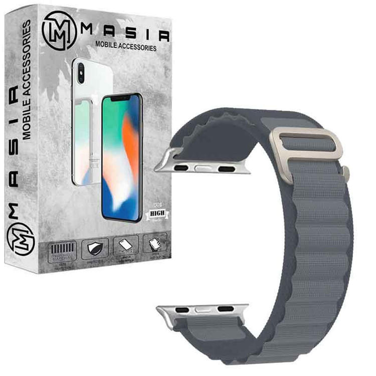 بند مسیر مدل Alpine Loop کد dual color مناسب برای اپل واچ سری 1/2/3/4/5/6/7/8/SE سایز 38/40/41 میلی متری
