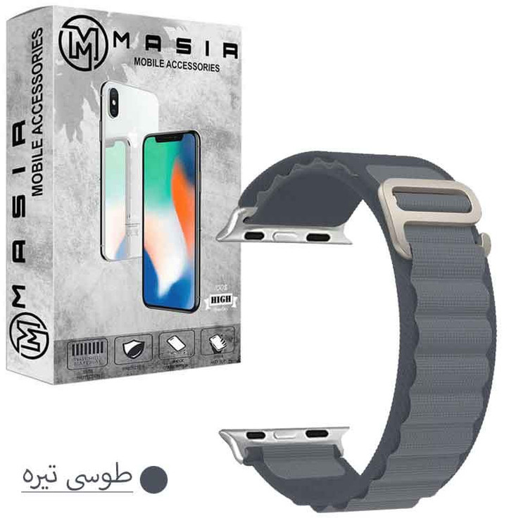 بند مسیر مدل Alpine Loop کد dual color مناسب برای اپل واچ سری 1/2/3/4/5/6/7/8/SE سایز 38/40/41 میلی متری