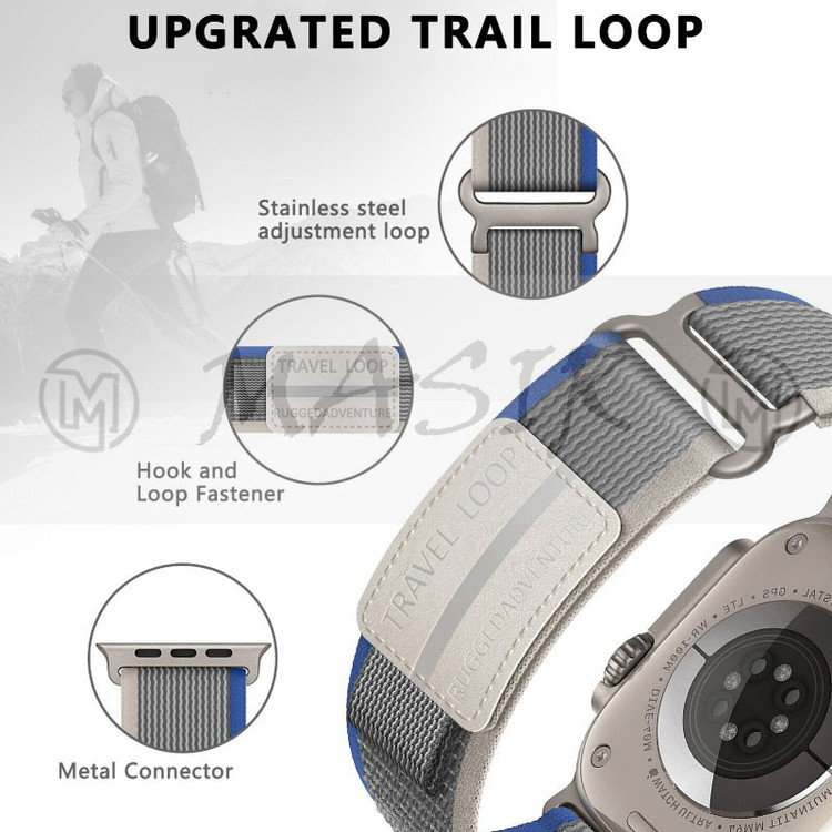 بند مسیر مدل Travel Loop Rugged Adventure مناسب برای اپل واچ سری 1/2/3/4/5/6/7/8/9/ SE / ULTRA / ULTRA 2 سایز 42/44/45/49 میلی متری
