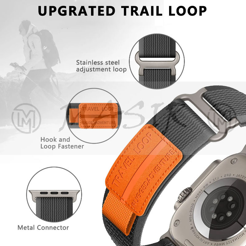 بند مسیر مدل Travel Loop Rugged Adventure مناسب برای اپل واچ سری 1/2/3/4/5/6/7/8/9/ SE / ULTRA / ULTRA 2 سایز 42/44/45/49 میلی متری