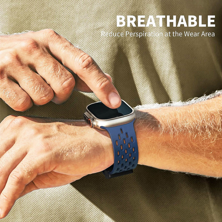 بند گوف مدل Breathable Silicon Magnetic مناسب برای اپل واچ سری 10 سایز 42 mm