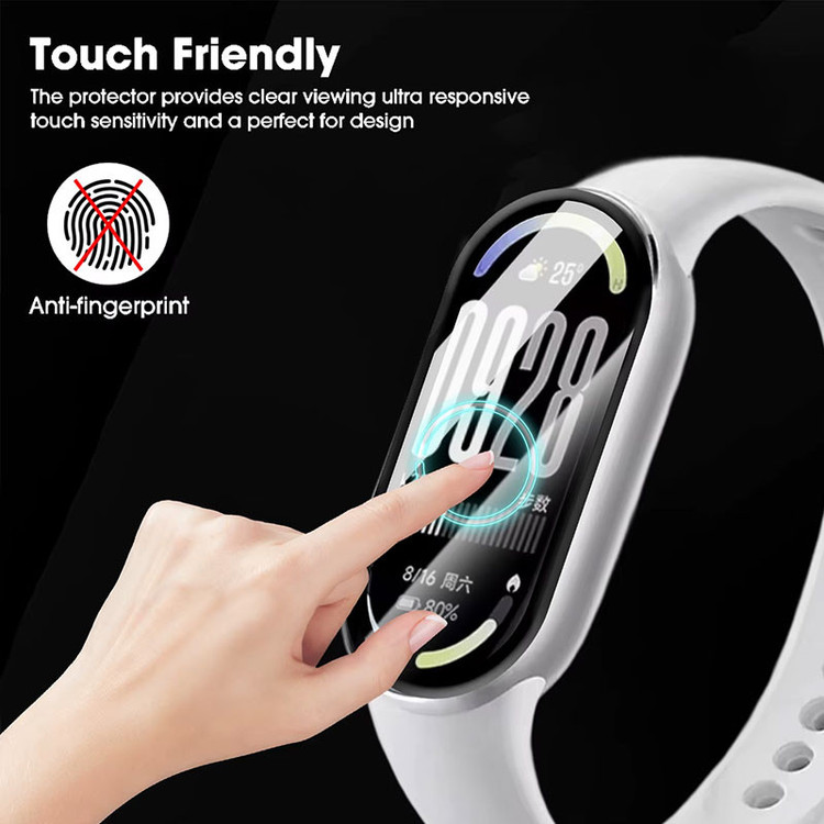 محافظ صفحه نمایش گوف مدل PMMA مناسب برای ساعت هوشمند شیائومی Mi Band 8 بسته چهار عددی