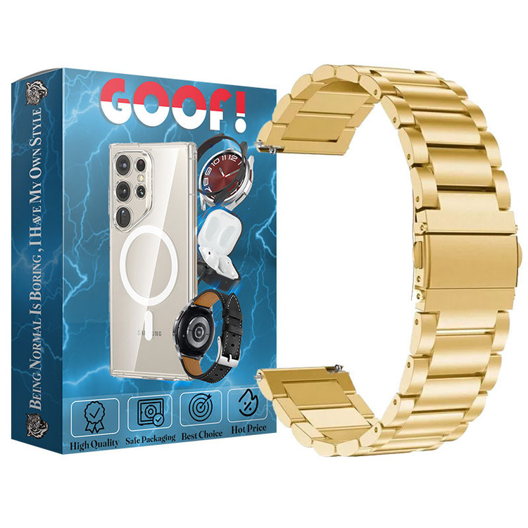 بند گوف مدل 3bead Rolex Stain مناسب برای ساعت هوشمند سامسونگ Galaxy Watch 4 40mm / Watch 44mm / Watch classic 42mm / Watch classic 46mm