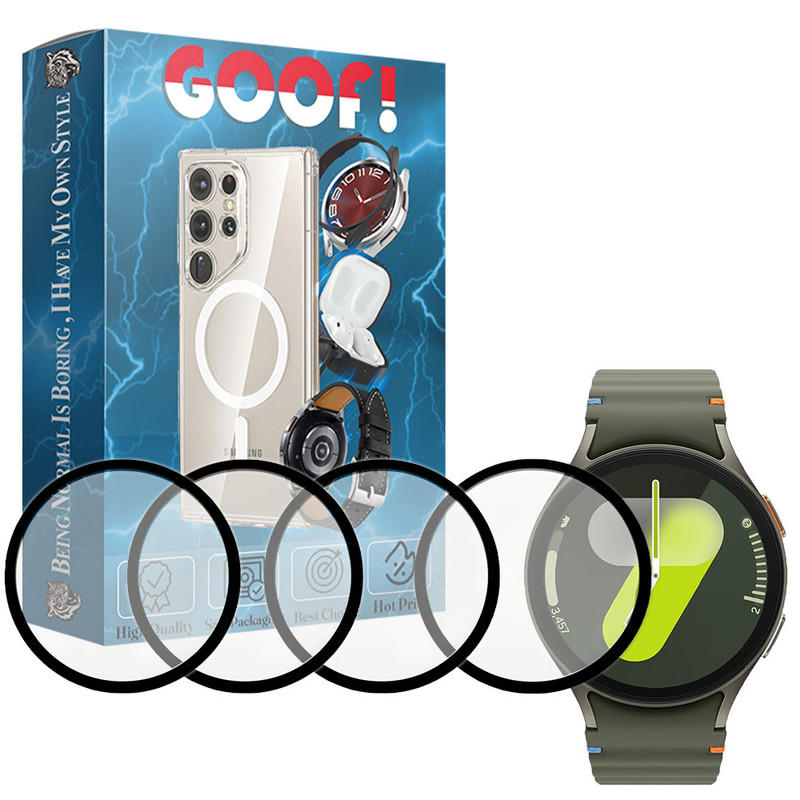 محافظ صفحه نمایش گوف مدل PMMA مناسب برای ساعت هوشمند سامسونگ Galaxy Watch 7 40mm بسته چهار عددی