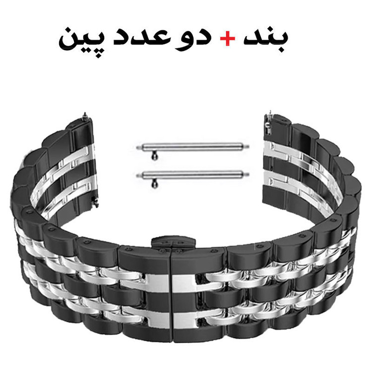 بند گوف مدل 7bead 2C BLK Butterfly مناسب برای ساعت هوشمند سامسونگ Galaxy Gear S3 Frontier
