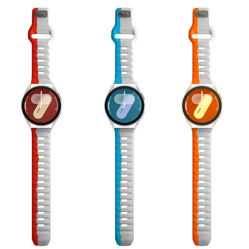 بند گوف مدل Silicone Dual Belt مناسب برای ساعت هوشمند سامسونگ Galaxy Watch FE