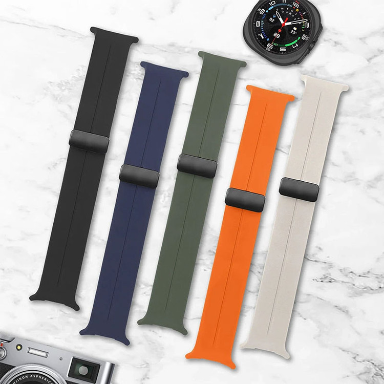 بند مسیر مدل Silic Magnetic مناسب برای ساعت هوشمند سامسونگ Galaxy Watch Ultra 47mm