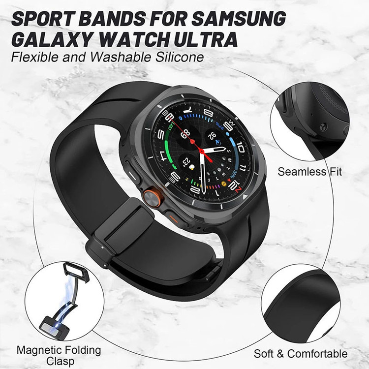 بند مسیر مدل Silic Magnetic مناسب برای ساعت هوشمند سامسونگ Galaxy Watch Ultra 47mm