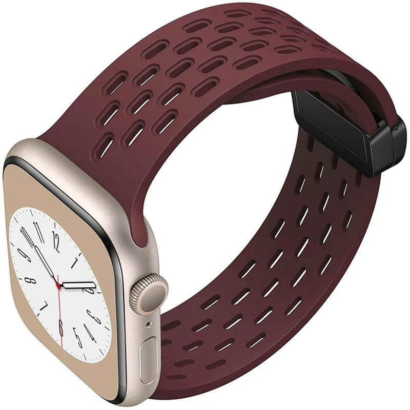 بند گوف مدل Breathable Siliconi Magnetic مناسب برای اپل واچ Ultra 3 49mm