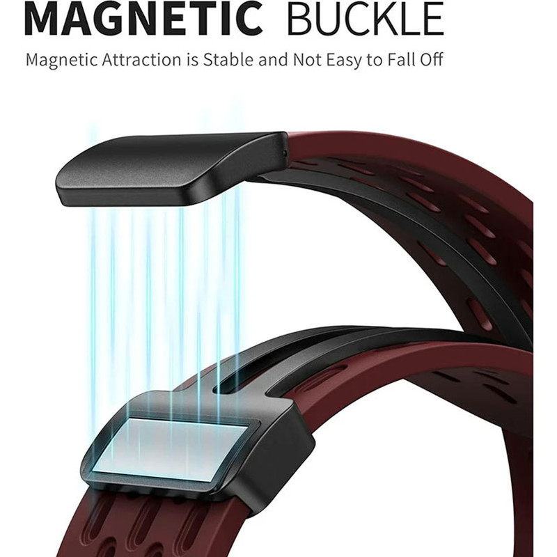 بند گوف مدل Breathable Siliconi Magnetic مناسب برای اپل واچ Ultra 3 49mm